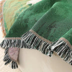 Soft Microfiber-Cotton Woven Sheep Throw Blanket