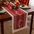 Soft Microfiber Easy-Care Festive Elk Table Runner