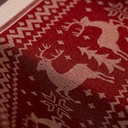 Soft Microfiber Easy-Care Festive Elk Table Runner