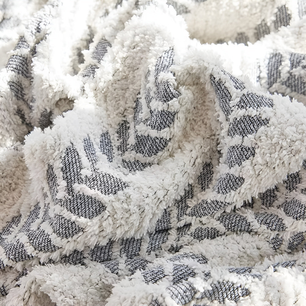 Soft Microfiber Leaf-Pattern Sofa Cover (Machine Washable)