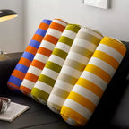 Soft Microfiber Machine-Washable Cylindrical Cushion (Candy Stripe)