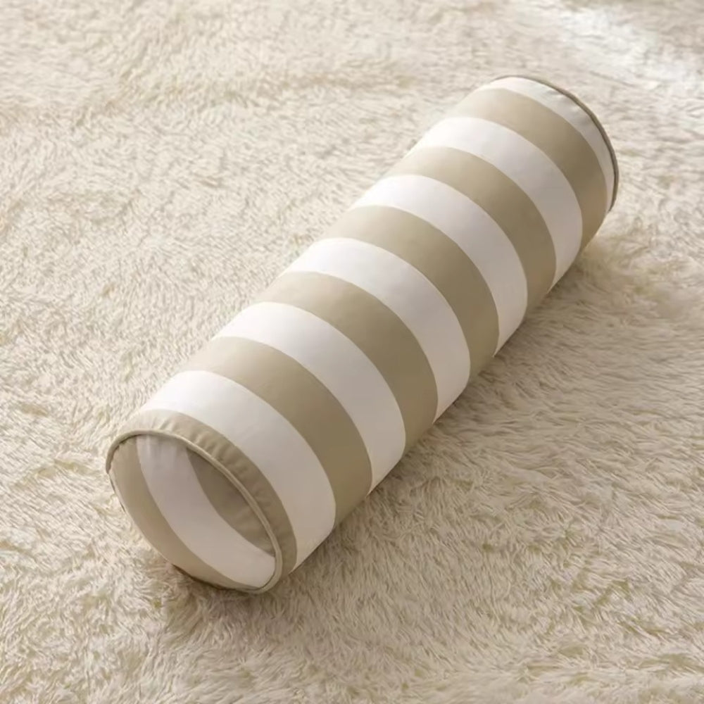 Soft Microfiber Machine-Washable Cylindrical Cushion (Candy Stripe)
