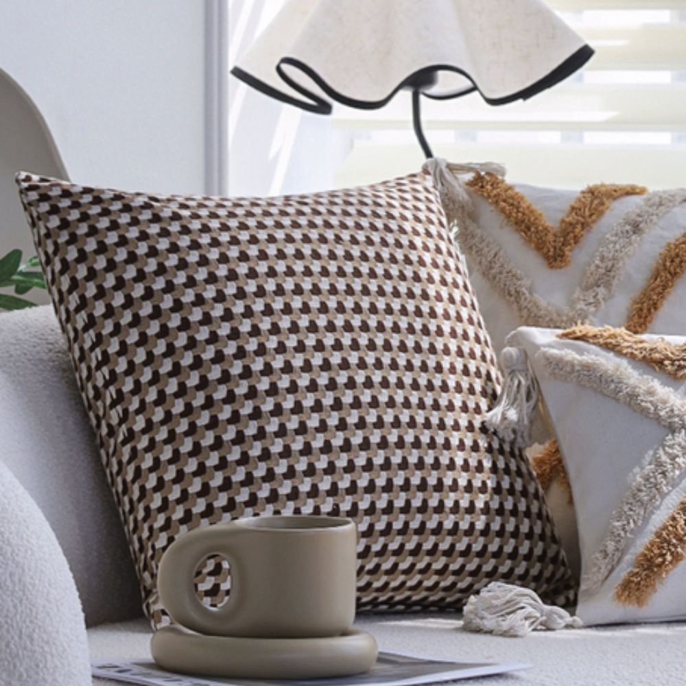 Soft Microfiber Pixel Weave Cushion Cover (Machine Washable)
