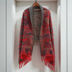 Soft Microfiber Reversible Paisley Poncho Shawl