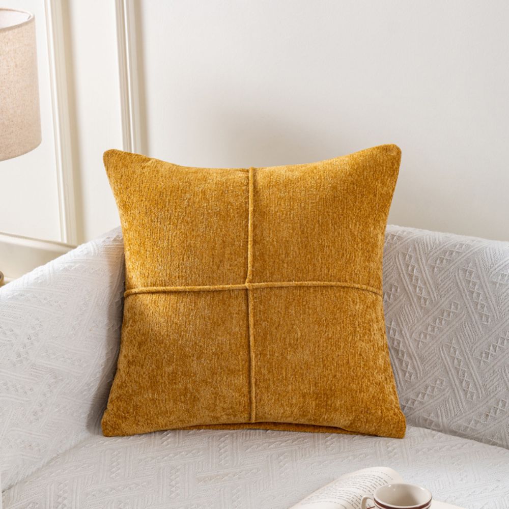 Soft Microfiber Stitched Cushion Cover (Machine Washable)