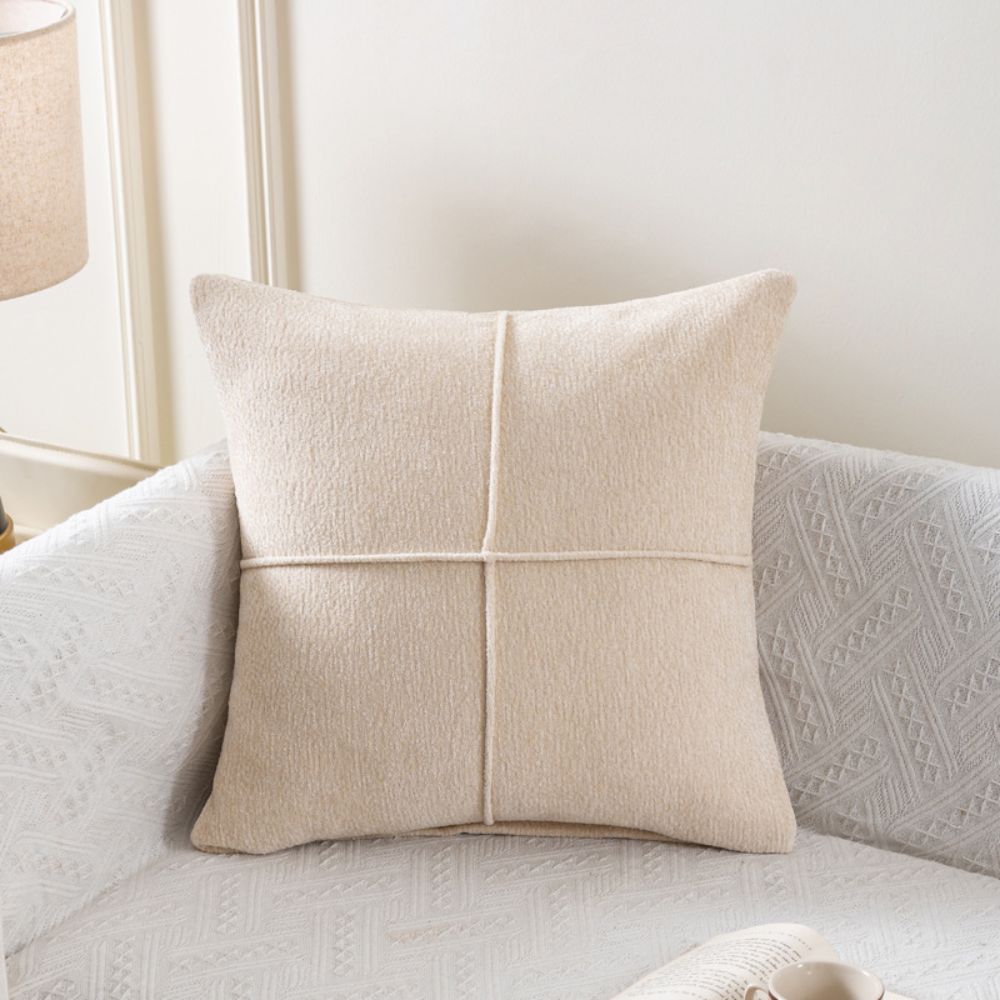 Soft Microfiber Stitched Cushion Cover (Machine Washable)