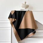 Soft Microfiber Two-Tone Geometric Shawl