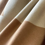 Soft Microfiber Two-Tone Geometric Shawl