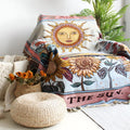 Soft Microfiber Woven Throw Blanket (Sun Tarot Design)