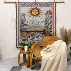 Soft Microfiber Woven Throw Blanket (Sun Tarot Design)