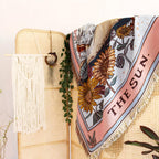 Soft Microfiber Woven Throw Blanket (Sun Tarot Design)