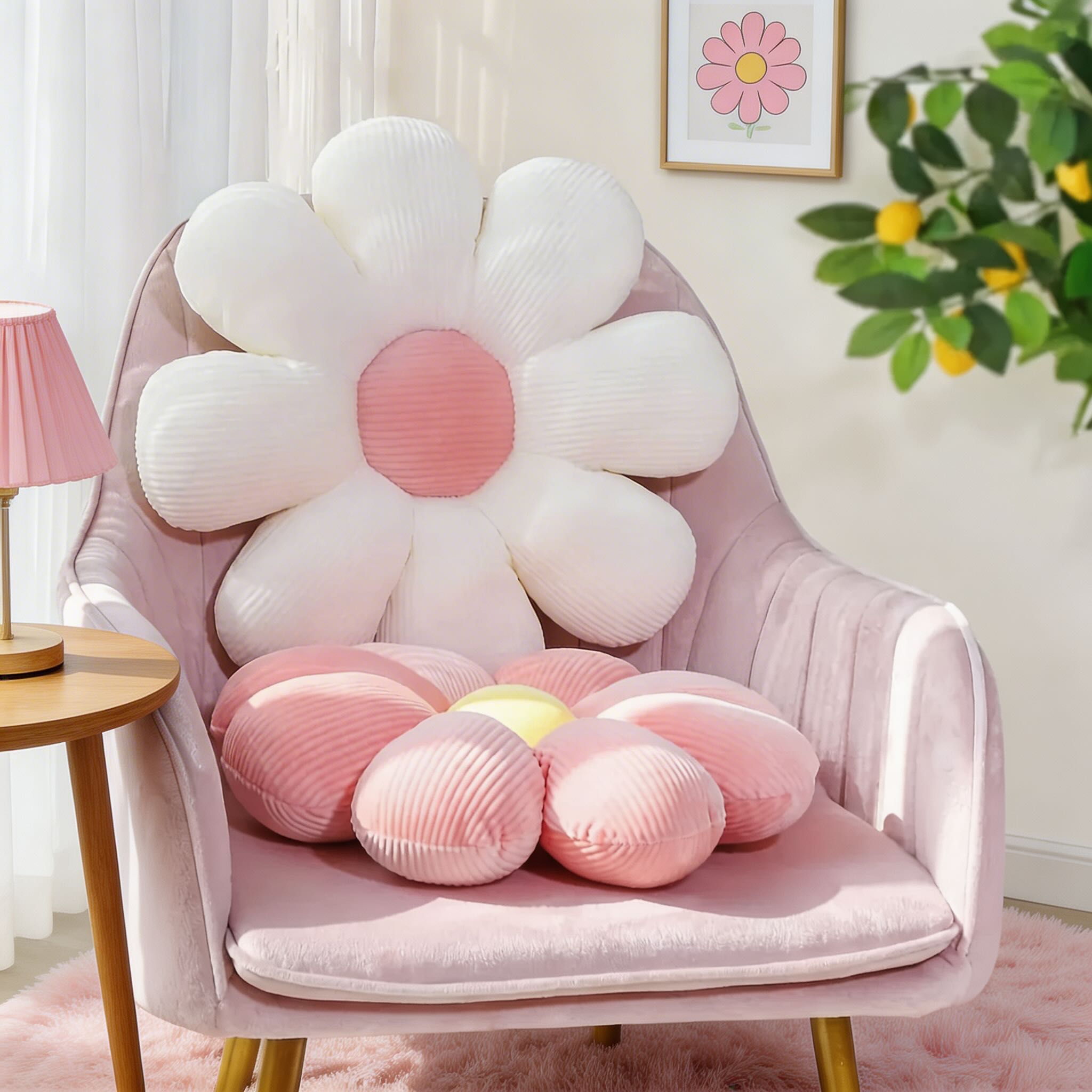 Soft Plush Sunflower Seat Cushion