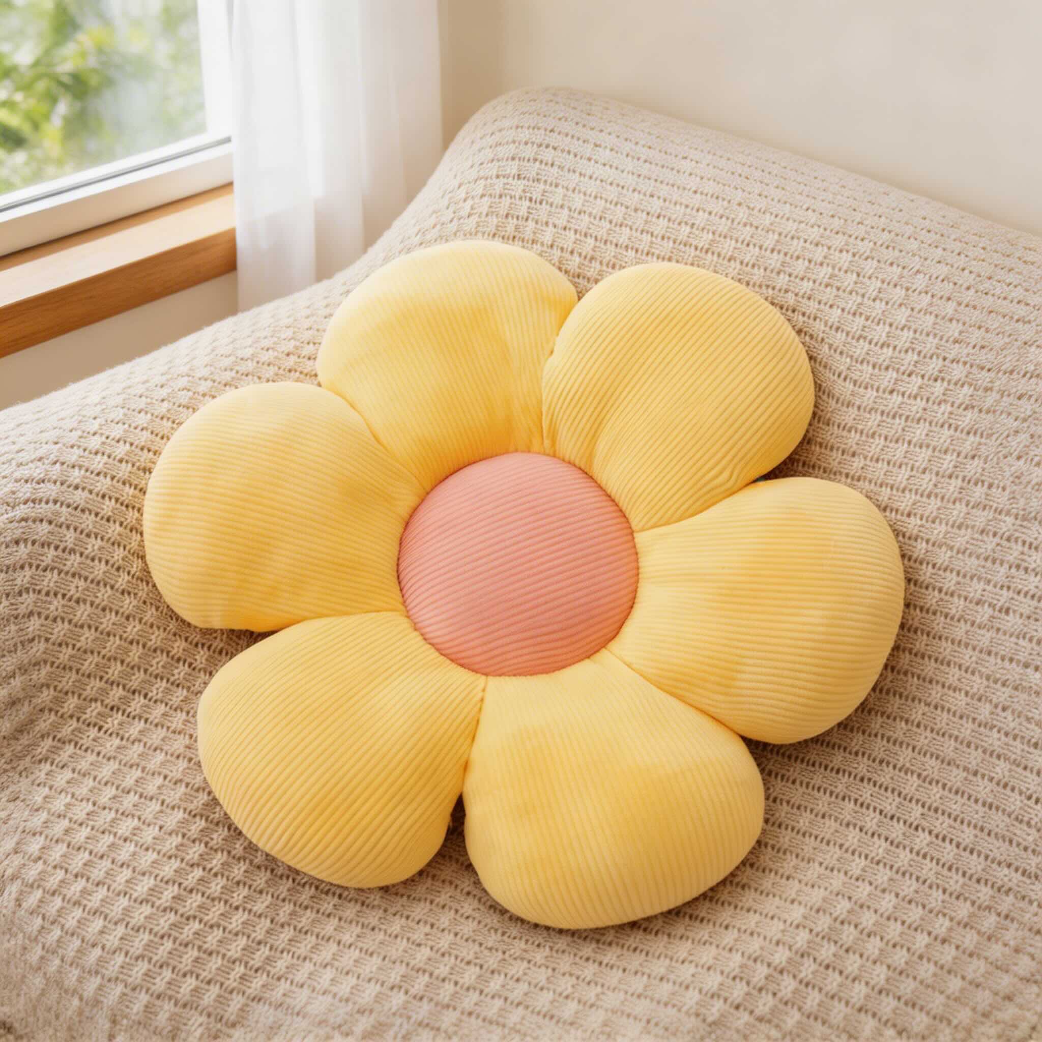 Soft Plush Sunflower Seat Cushion