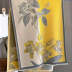 Soft Thick Microfiber Floral Shawl