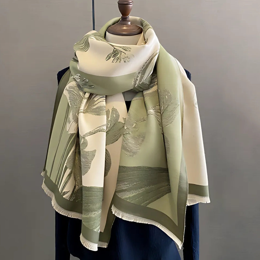 Soft Thick Microfiber Floral Shawl