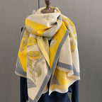 Soft Thick Microfiber Floral Shawl