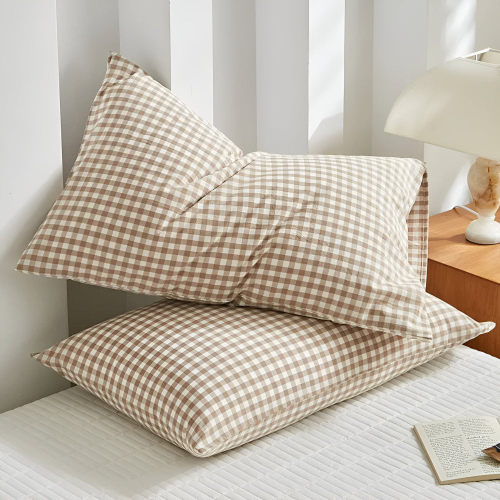 Soft-Washed Microfiber Plaid Pillowcases (2-Pack)