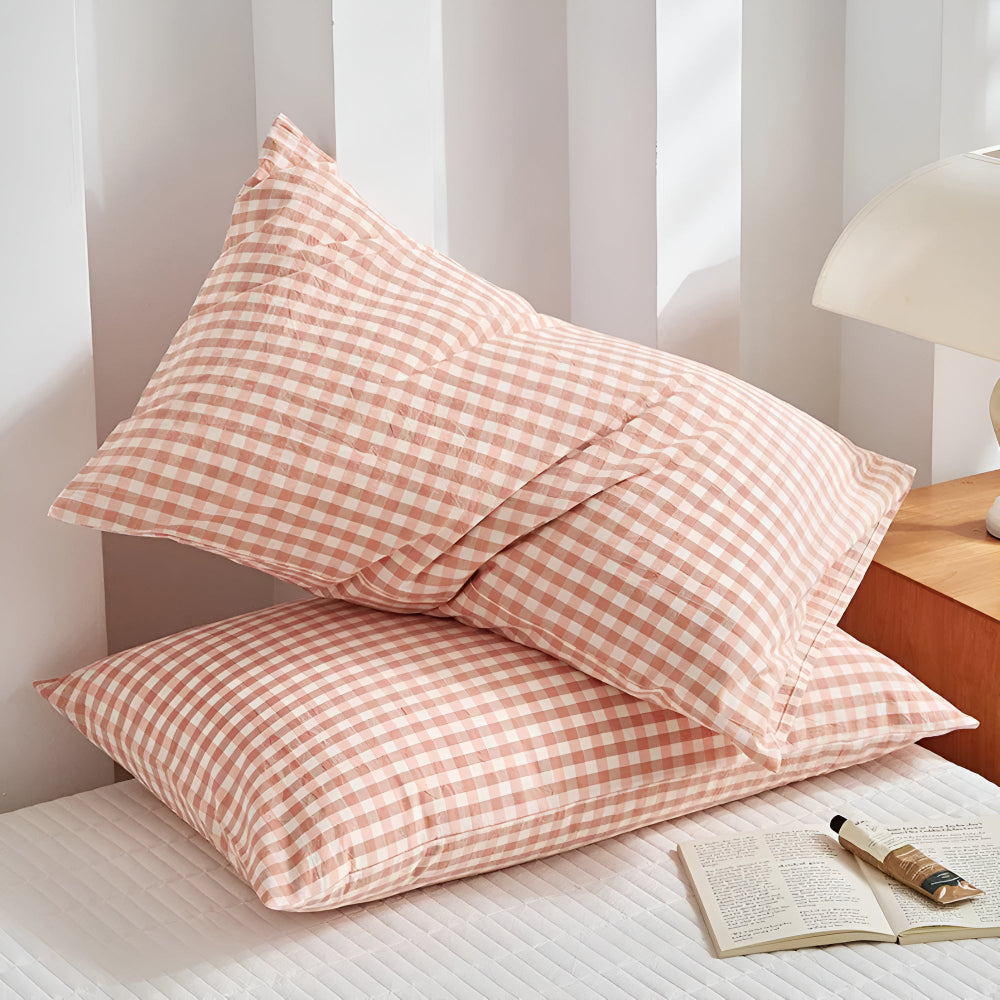 Soft-Washed Microfiber Plaid Pillowcases (2-Pack)