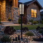 Solar Address Stake Four-Sided Adjustable Height