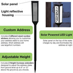 Solar Address Stake Four-Sided Adjustable Height