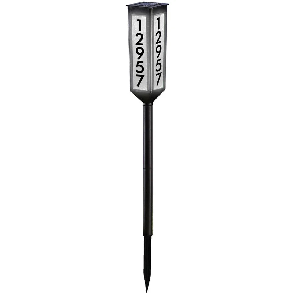 Solar Address Stake Four-Sided Adjustable Height