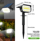Solar Adjustable Brightness LED Landscape Spotlight