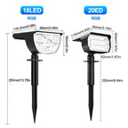 Solar Adjustable Brightness LED Landscape Spotlight