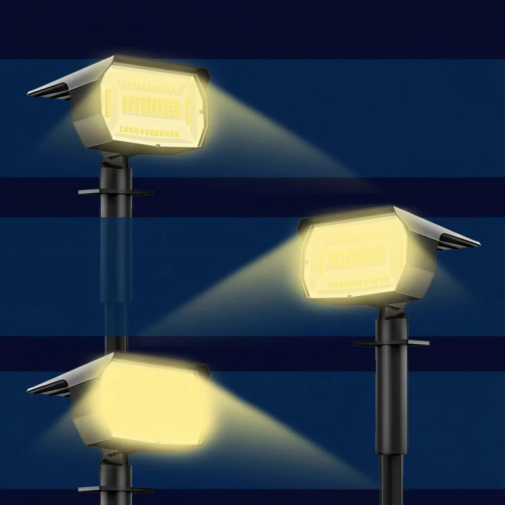 Solar Adjustable Brightness LED Landscape Spotlight