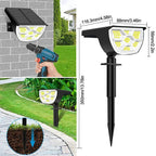 Solar Adjustable Brightness LED Landscape Spotlight