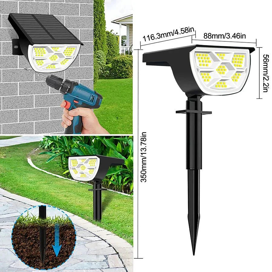 Solar Adjustable Brightness LED Landscape Spotlight