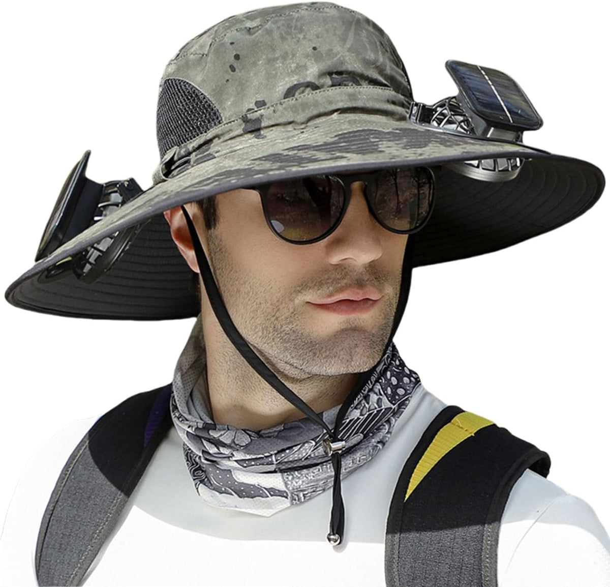 Solar Fan Hat USB Rechargeable Adjustable Fit