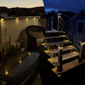 Solar Fence Lights Dusk-To-Dawn LED Waterproof Set of 8