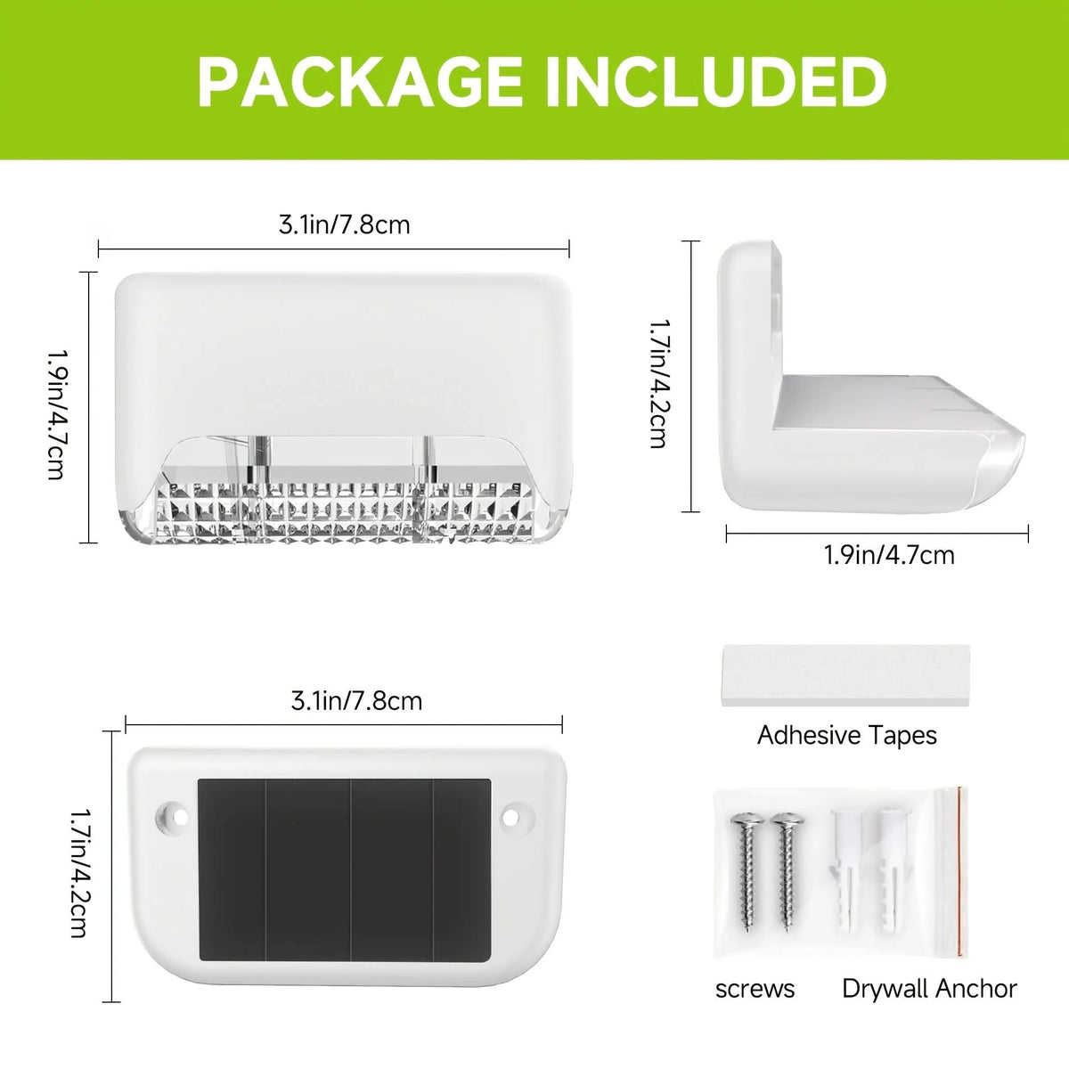 Solar Fence Lights Dusk-To-Dawn LED Waterproof Set of 8