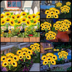 Solar Flower Lights Realistic Fabric IP65 Waterproof