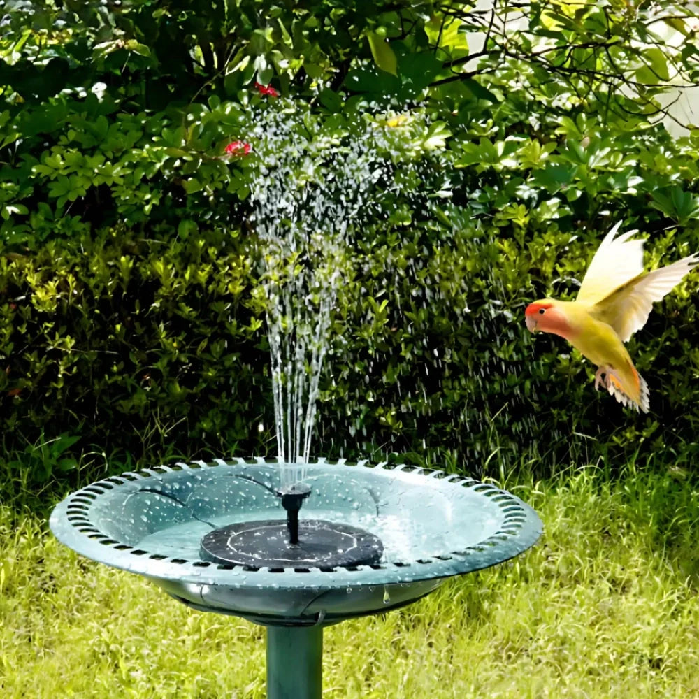 Solar Fountain Solar-Powered 7 Spray Patterns & LED Lights