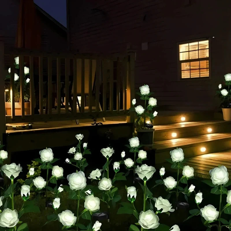 Solar Garden Flower Lights Bendable Stem 10-Hour