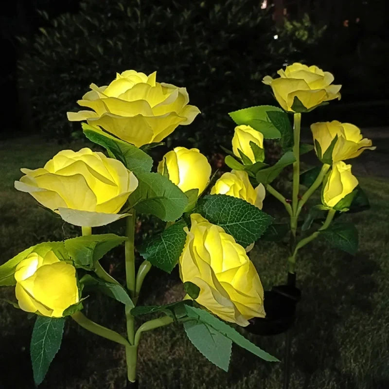 Solar Garden Flower Lights Bendable Stem 10-Hour
