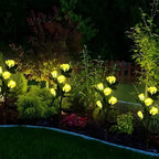 Solar Garden Flower Lights Bendable Stem 10-Hour