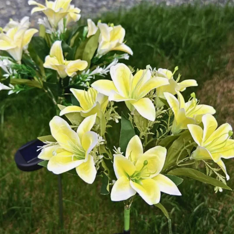 Solar Garden Flower Lights Bendable Stem 10-Hour