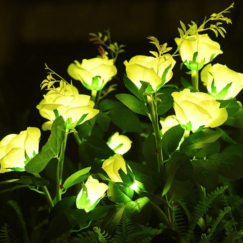Solar Garden Flower Lights Bendable Stem 10-Hour
