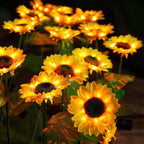 Solar Garden Flower Lights Bendable Stem 10-Hour