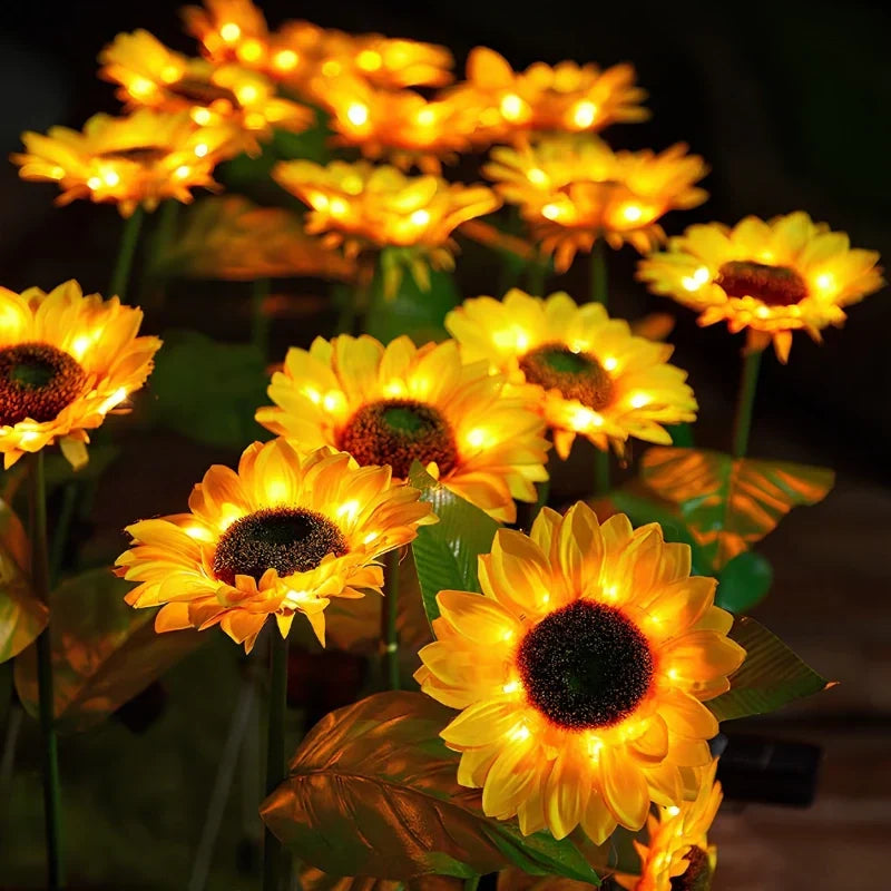 Solar Garden Flower Lights Bendable Stem 10-Hour