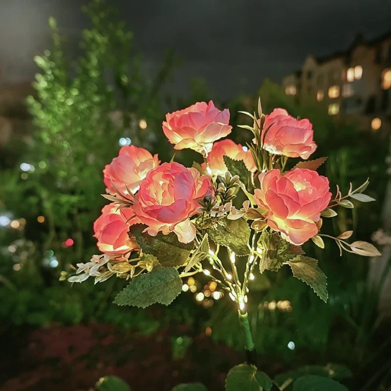 Solar Garden Flower Lights Bendable Stem 10-Hour