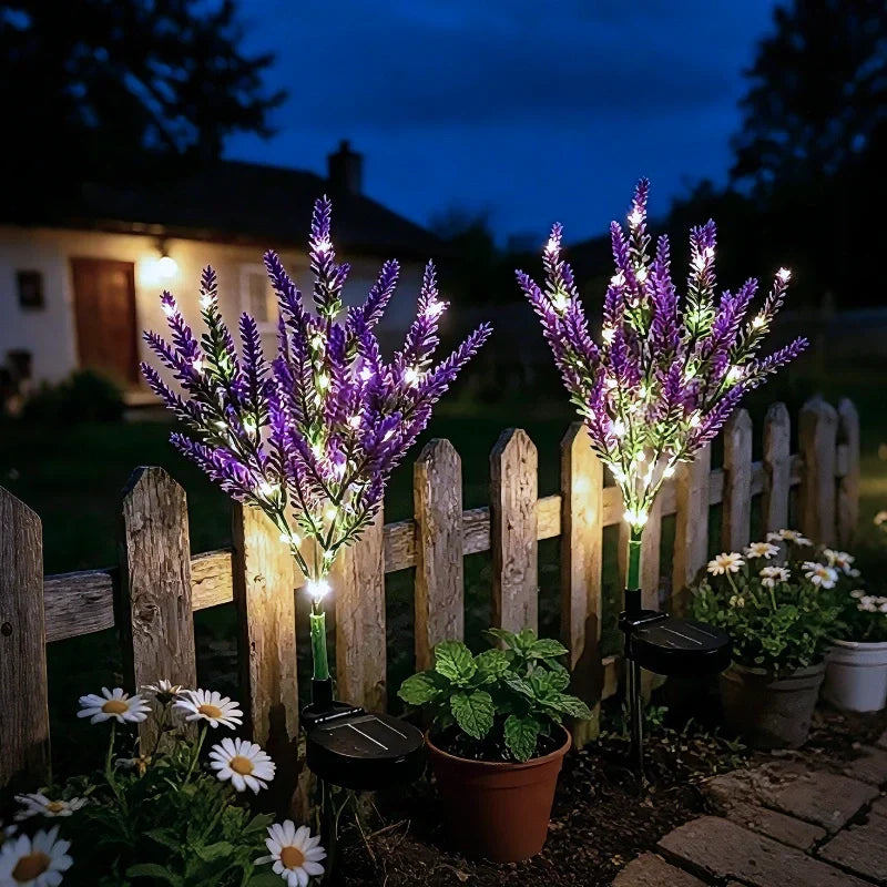 Solar Garden Flower Lights Bendable Stem 10-Hour