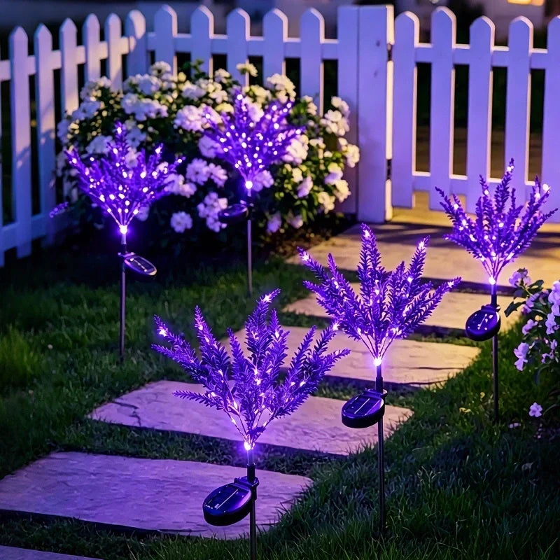 Solar Garden Flower Lights Bendable Stem 10-Hour