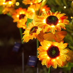 Solar Garden Flower Lights Bendable Stem 10-Hour