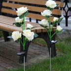 Solar Garden Flower Lights Bendable Stem 10-Hour