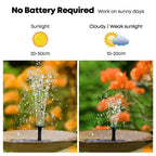 Solar Garden Fountain Floating Adjustable Flow & Nozzles