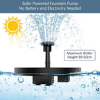 Solar Garden Fountain Floating Adjustable Flow & Nozzles