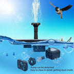 Solar Garden Fountain Floating Adjustable Flow & Nozzles